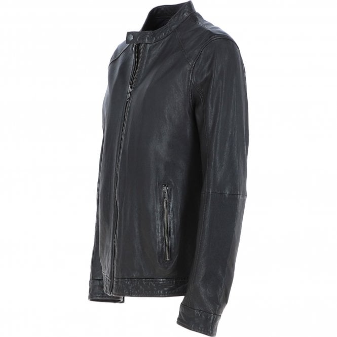 Ashwood Leather Ashwood Mens Leather Biker Jacket Dark Brown: AMJ-3