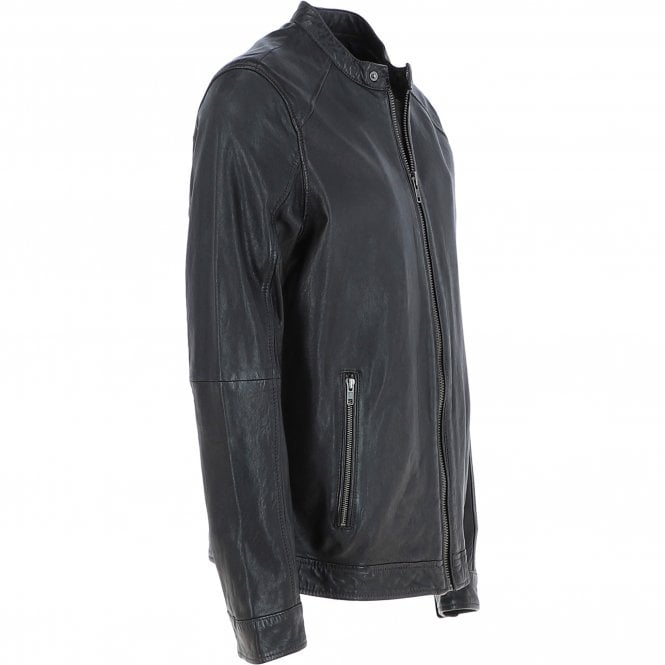 Ashwood Leather Ashwood Mens Leather Biker Jacket Dark Brown: AMJ-3