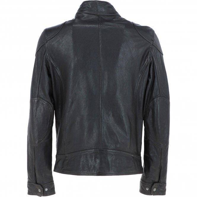 Ashwood Leather Ashwood Mens Leather Biker Jacket Dark Brown: AMJ-4