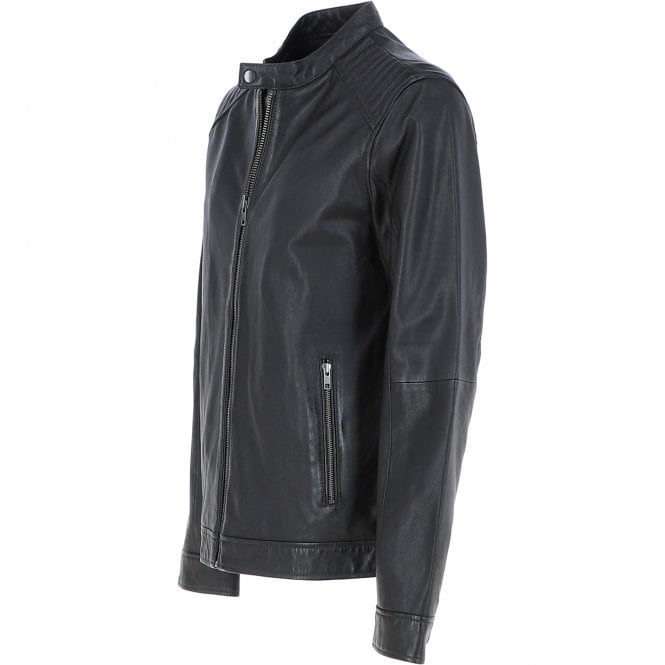 Ashwood Leather Ashwood Mens Leather Biker Jacket Dark Brown: AMJ-8