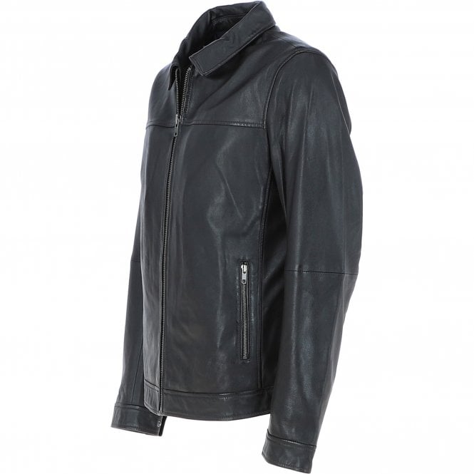 Ashwood Leather Ashwood Mens Leather Biker Jacket Dark Brown: AMJ-9