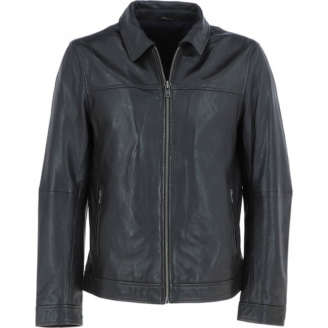 ashwood leather Ashwood Mens Leather Biker Jacket Dark Brown: AMJ-9