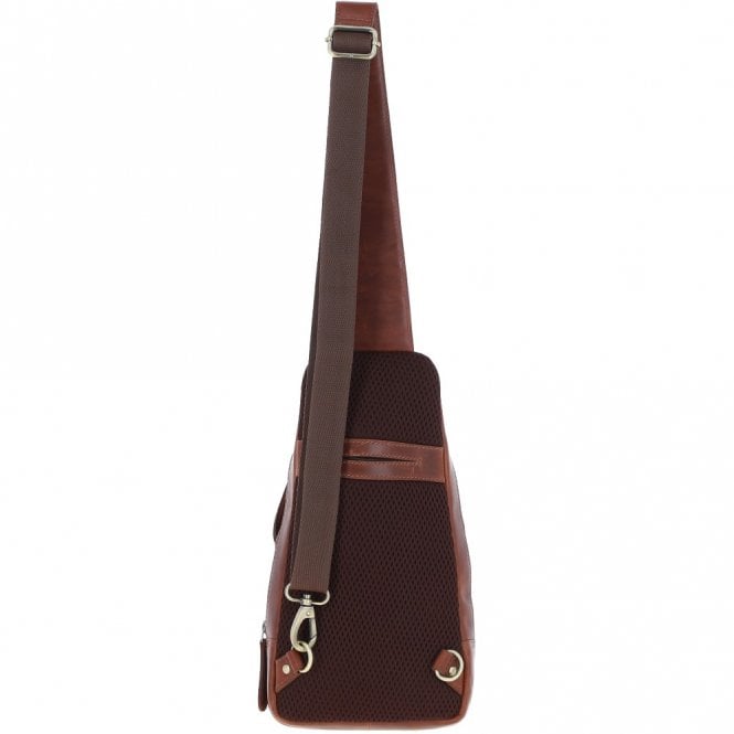 Ashwood Leather Ashwood Three Pocket Leather Sling Bag Chestnut : K-43
