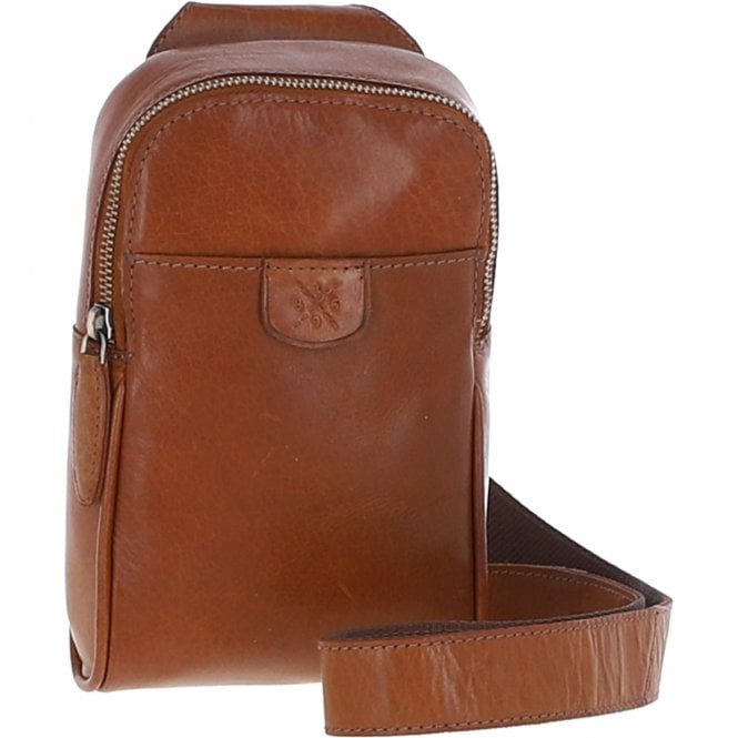 Ashwood Leather Ashwood Three Pocket Leather Sling Bag - Honey: T-75