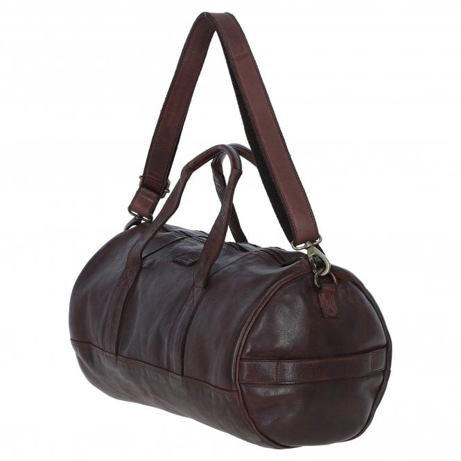 Ashwood Leather Ashwood Unisex Barrel Gym Bag Brandy: D-96