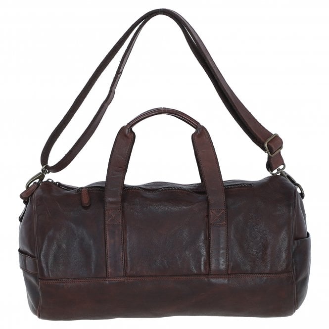 Ashwood Leather Ashwood Unisex Barrel Gym Bag Brandy: D-96