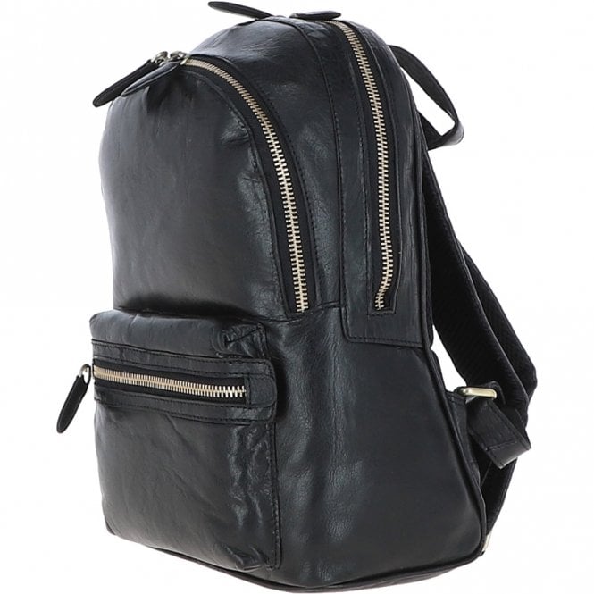 Ashwood Leather Ashwood Unisex Leather Backpack Black : G-38