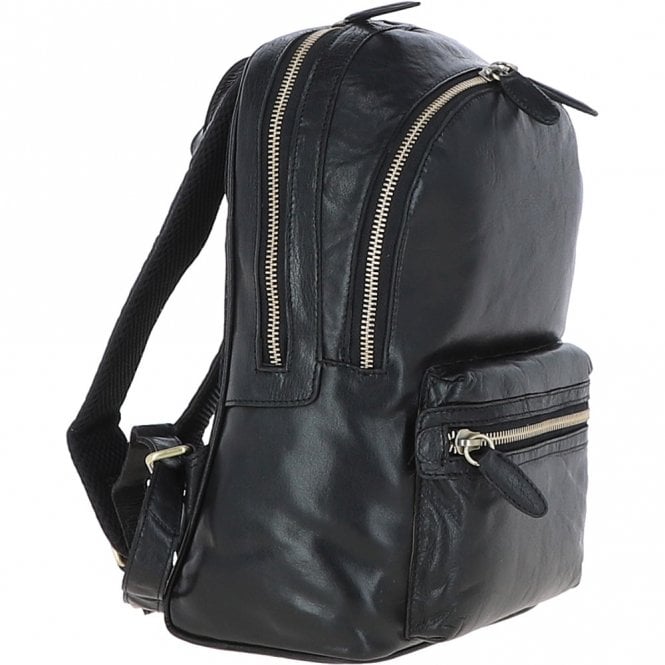 Ashwood Leather Ashwood Unisex Leather Backpack Black : G-38