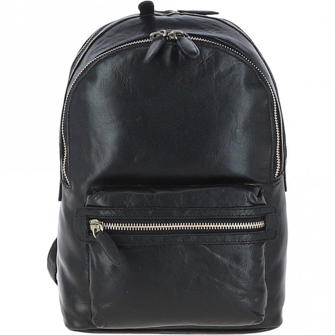 ashwood leather Ashwood Unisex Leather Backpack Black : G-38