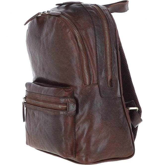Ashwood Leather Ashwood Unisex Leather Backpack Brandy : G-38