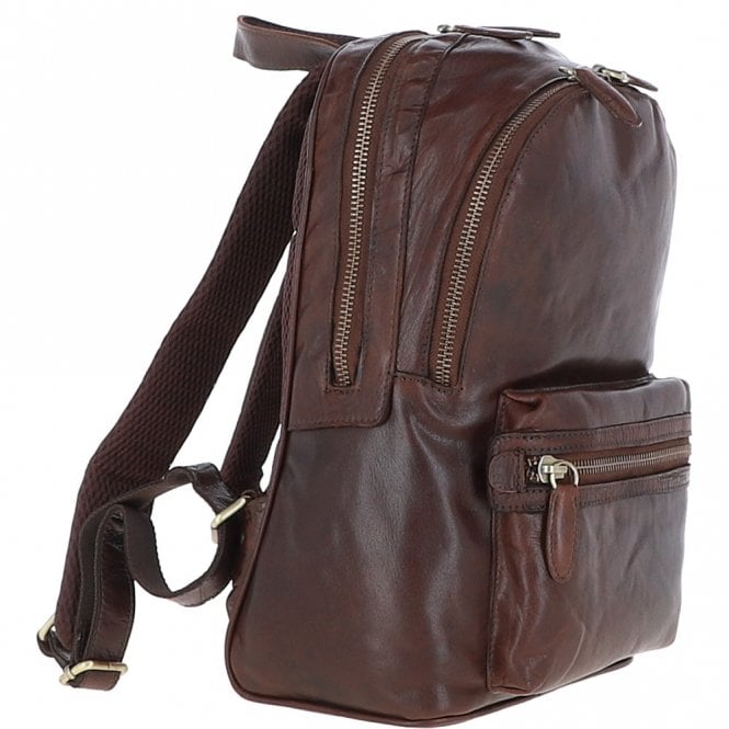 Ashwood Leather Ashwood Unisex Leather Backpack Brandy : G-38