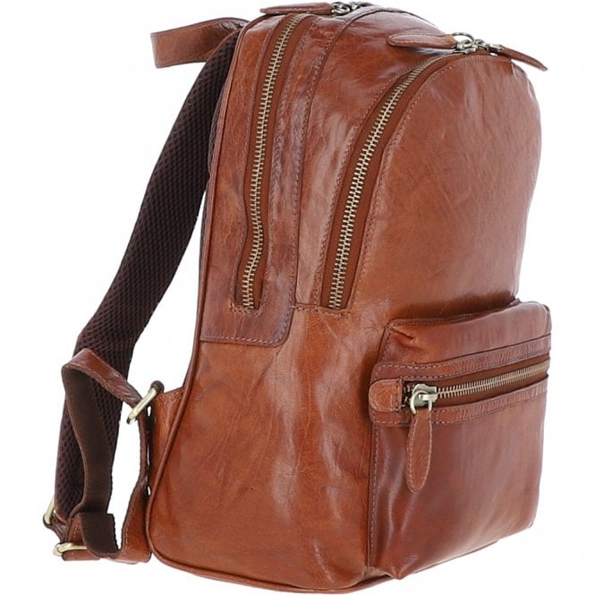 Ashwood Leather Ashwood Unisex Leather Backpack Tan : G-38
