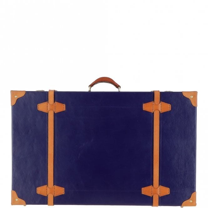 Ashwood Leather Ashwood Vintage Large Leather Trunk Navy: VIN-26