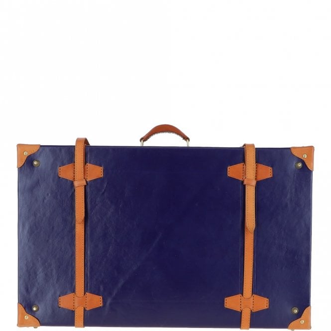 ashwood leather Ashwood Vintage Large Leather Trunk Navy: VIN-26