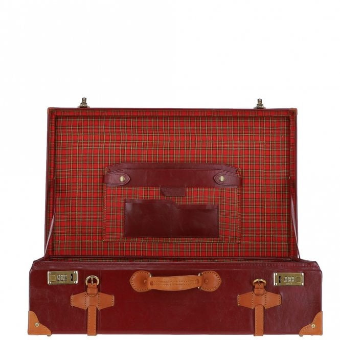 Ashwood Leather Ashwood Vintage Large Leather Trunk Red: VIN-26