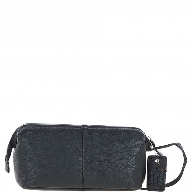ashwood leather Ashwood Vintage Leather Washbag Black: Q-47