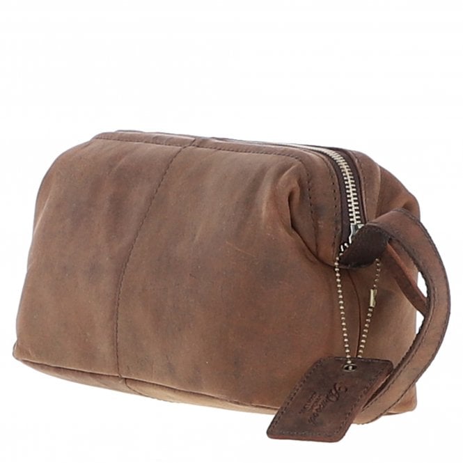 Ashwood Leather Ashwood Vintage Leather Washbag Brown: Q-47