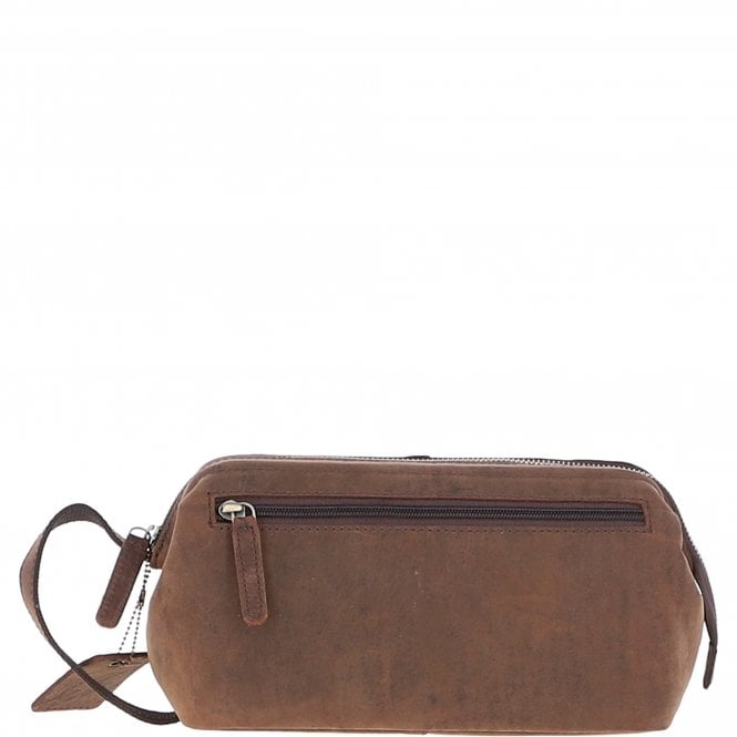 Ashwood Leather Ashwood Vintage Leather Washbag Brown: Q-47