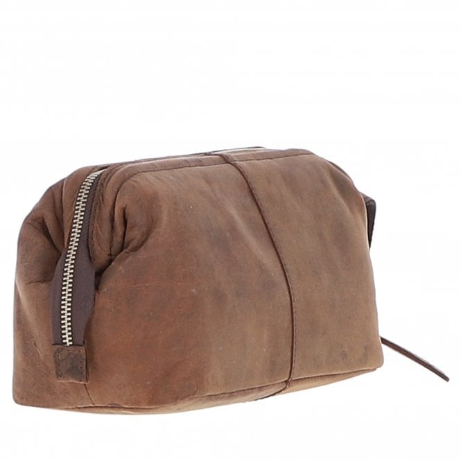 Ashwood Leather Ashwood Vintage Leather Washbag Brown: Q-47