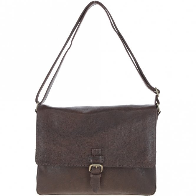 ashwood leather Ashwood Waxy Leather Messenger Bag Brown: David