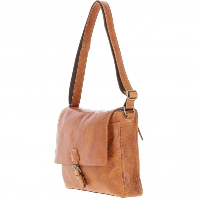 Ashwood Leather Ashwood Waxy Leather Messenger Bag Tan: David