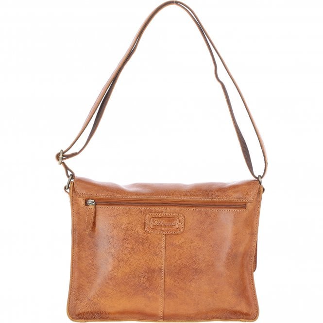 Ashwood Leather Ashwood Waxy Leather Messenger Bag Tan: David