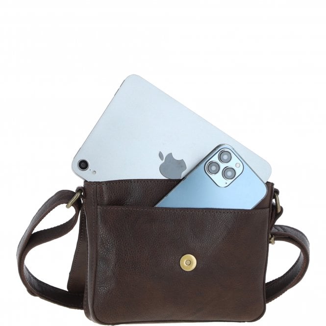 Ashwood Leather Aswood Leather Crossbody Bag Brown: Dom