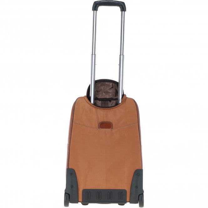 Ashwood Leather Cabin Size Columbian Leather Weekend Trolley Tan : 8148