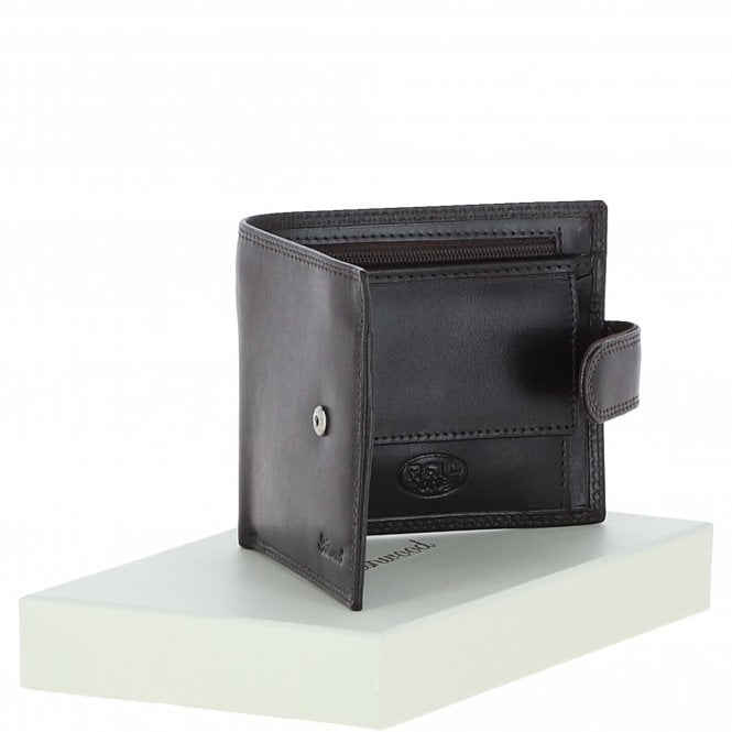 Ashwood Leather Classic 3 Card & ID Billfold Tab Wallet Leather Wallet Brown : 1222-VT