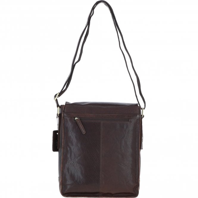 Ashwood Leather Classic A4 Leather Flap-Over Messenger Bag Brandy: Q-43