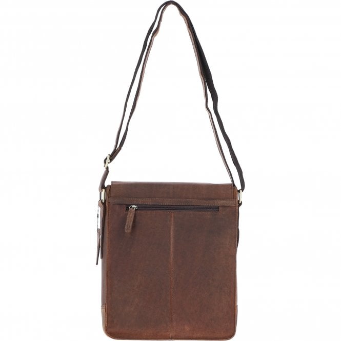 Ashwood Leather Classic A4 Leather Flap-Over Messenger Bag Brown: Q-43