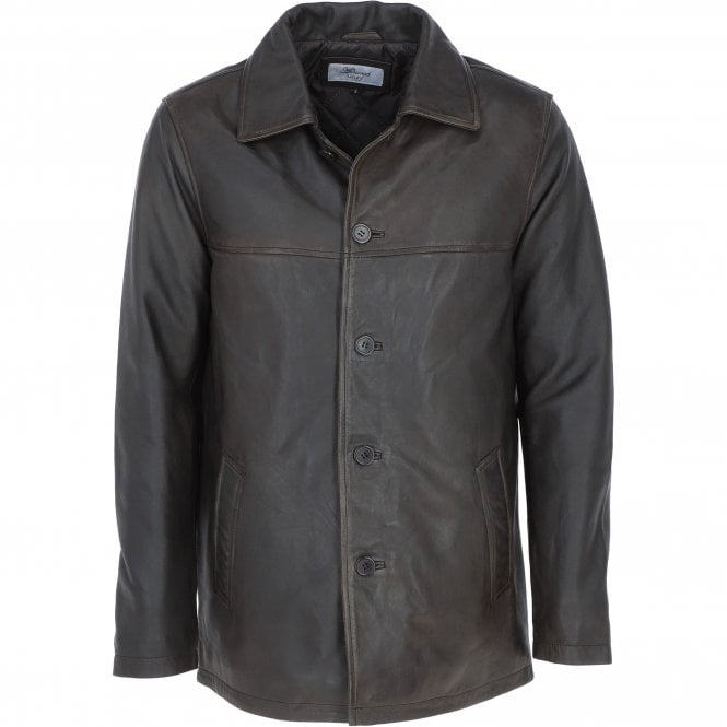 ashwood leather Classic Ashwood Men's Aq Brown Leather Jacket: AWM-REEFER