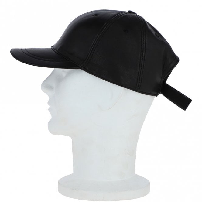Ashwood Leather Classic Leather Baseball Cap Black : Kanye