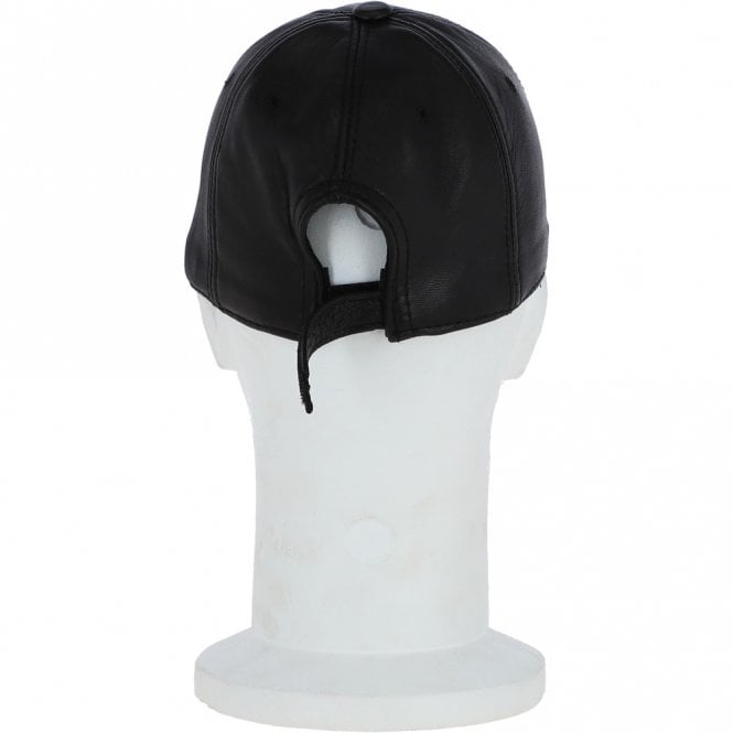 Ashwood Leather Classic Leather Baseball Cap Black : Kanye