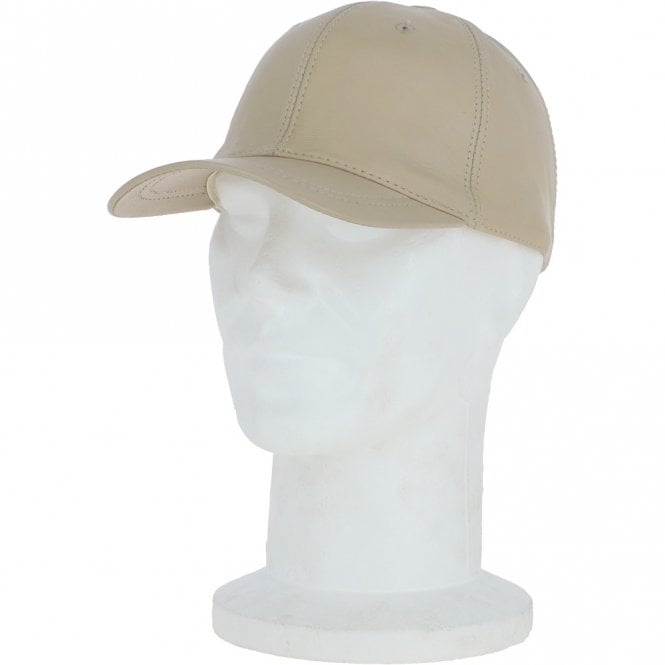 ashwood leather Classic Leather Baseball Cap Cream : Kanye