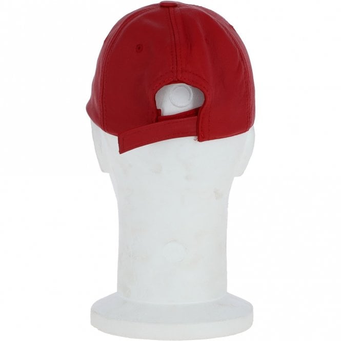 Ashwood Leather Classic Leather Baseball Cap Red : Kanye