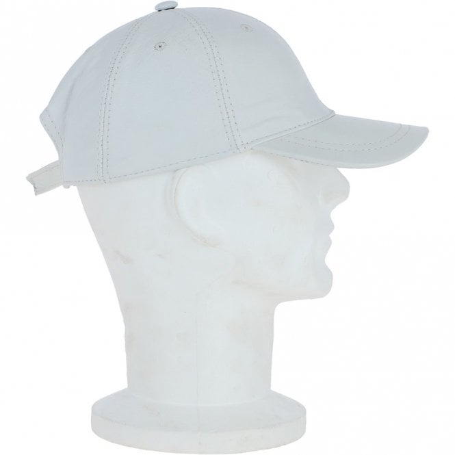 Ashwood Leather Classic Leather Baseball Cap White : Kanye
