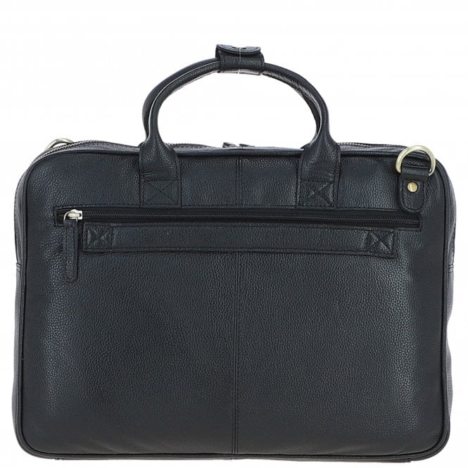 Ashwood Leather Classic Leather Laptop Bag Black: Q-44