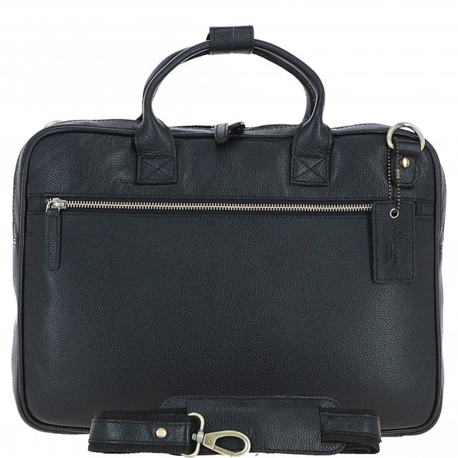 ashwood leather Classic Leather Laptop Bag Black: Q-44