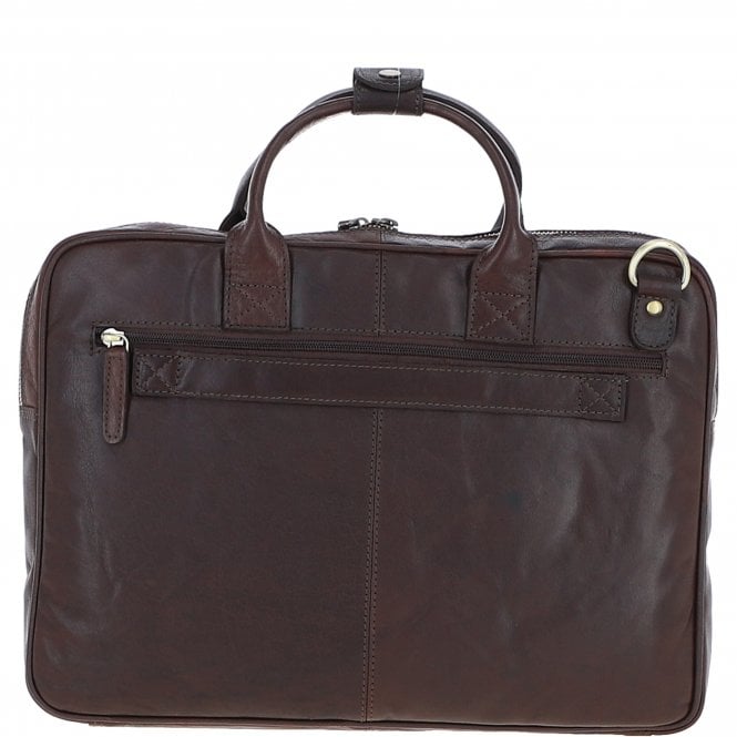 Ashwood Leather Classic Leather Laptop Bag Brandy: Q-44