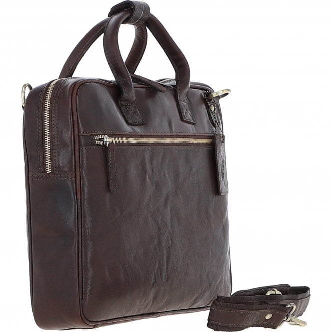 Ashwood Leather Classic Leather Laptop Bag Brandy: Q-44