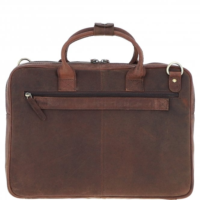 Ashwood Leather Classic Leather Laptop Bag Brown: Q-44