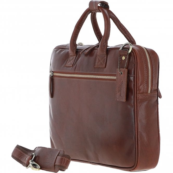 Ashwood Leather Classic Leather Laptop Bag Chestnut: Q-44
