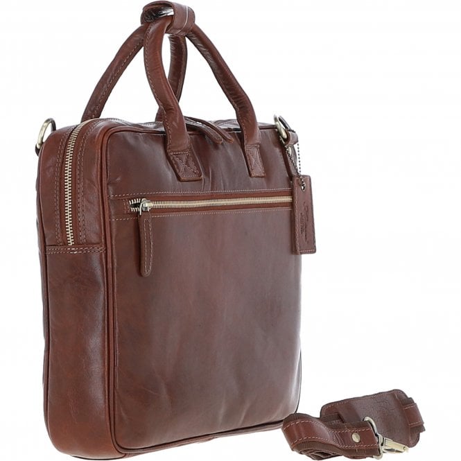Ashwood Leather Classic Leather Laptop Bag Chestnut: Q-44