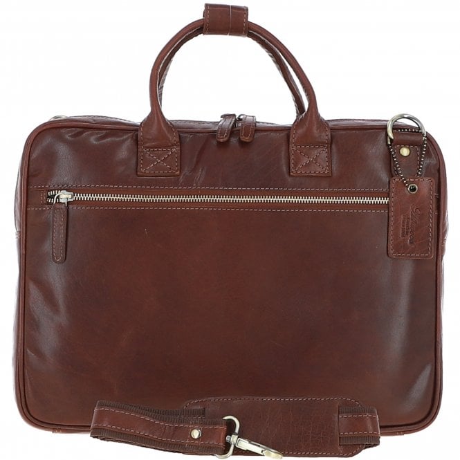 ashwood leather Classic Leather Laptop Bag Chestnut: Q-44