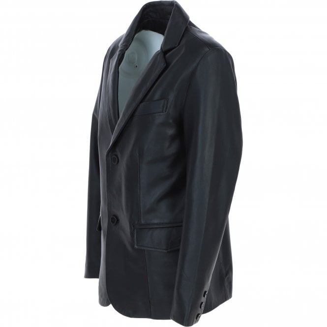 Ashwood Leather Classic Men's Ashwood Leather Blazer Black: AWL-2288
