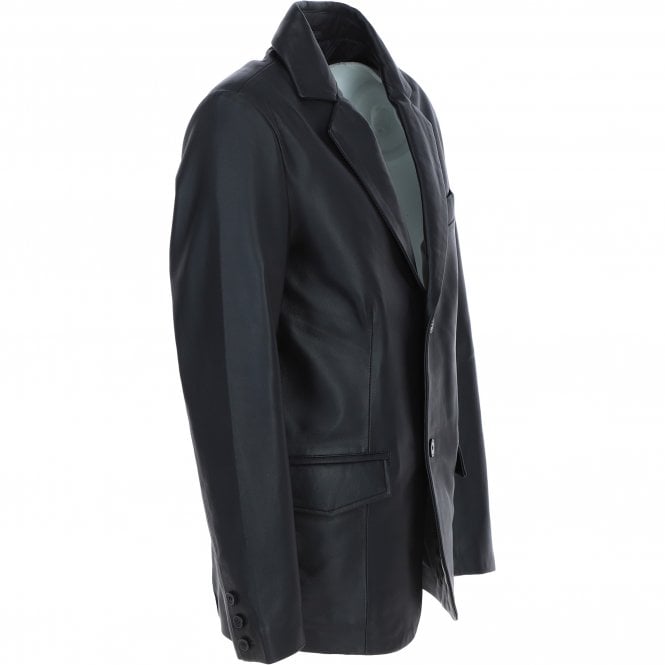 Ashwood Leather Classic Men's Ashwood Leather Blazer Black: AWL-2288