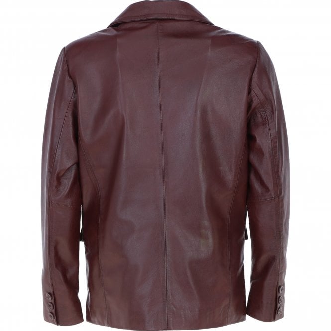 Ashwood Leather Classic Men's Ashwood Leather Blazer Burgandy: AWL-2288
