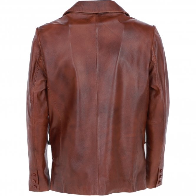 Ashwood Leather Classic Men's Ashwood Leather Blazer Rust: AWL-2288
