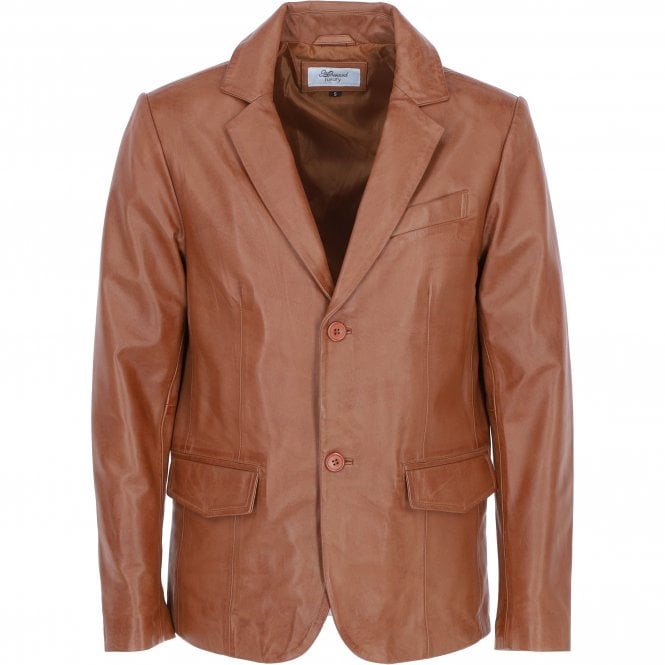 ashwood leather Classic Men's Ashwood Leather Blazer Tan: AWL-2288
